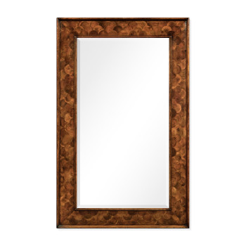 Walnut & Oyster “Fish Scale” Rectangular Mirror