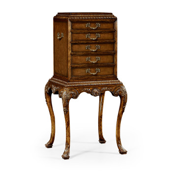 Walnut Silverware Collectors Cabinet