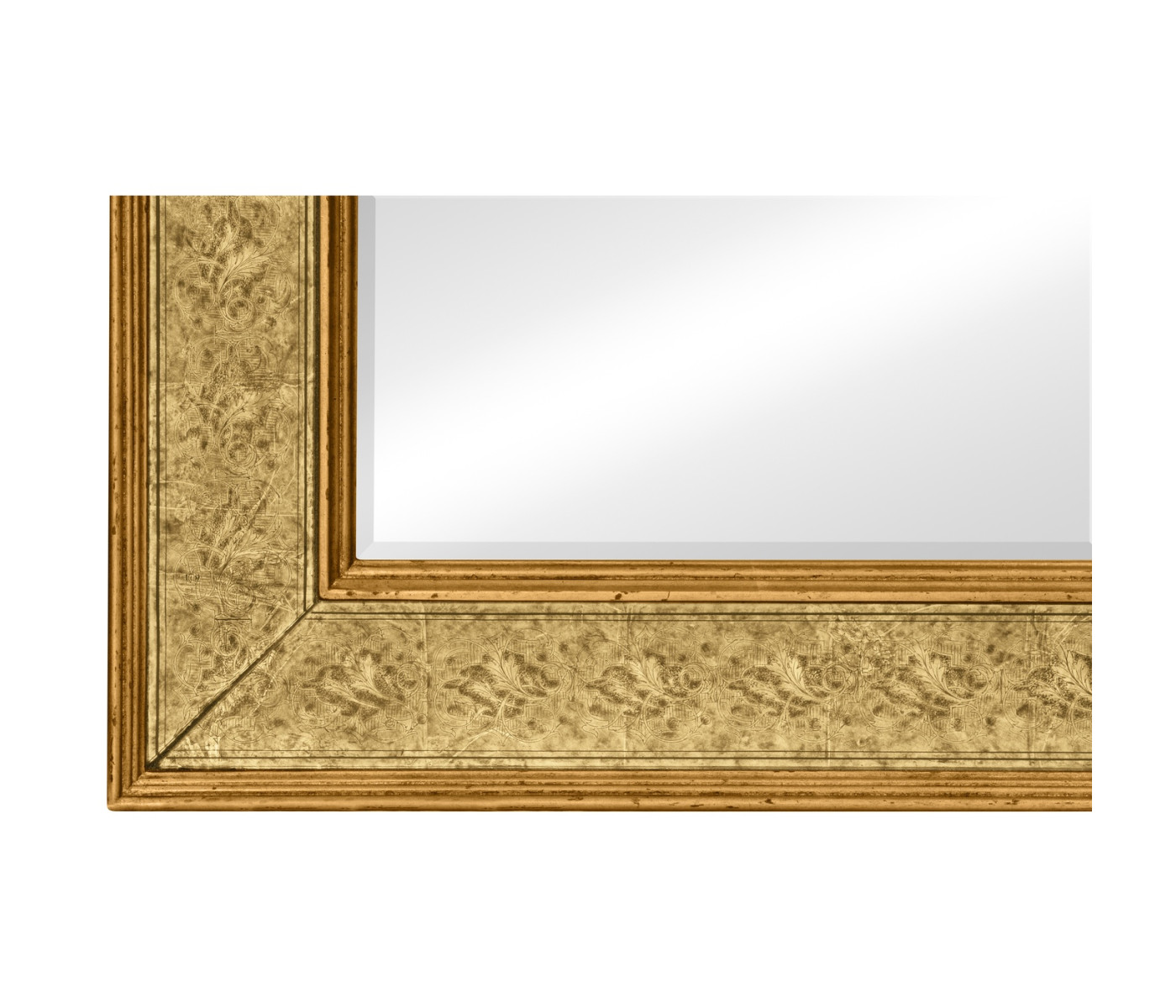 Rectangular Mirror with Églomisé Gilt Borders
