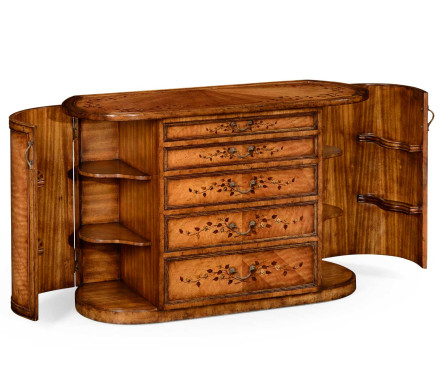 Art nouveau marquetry vanity unit (Satinwood)