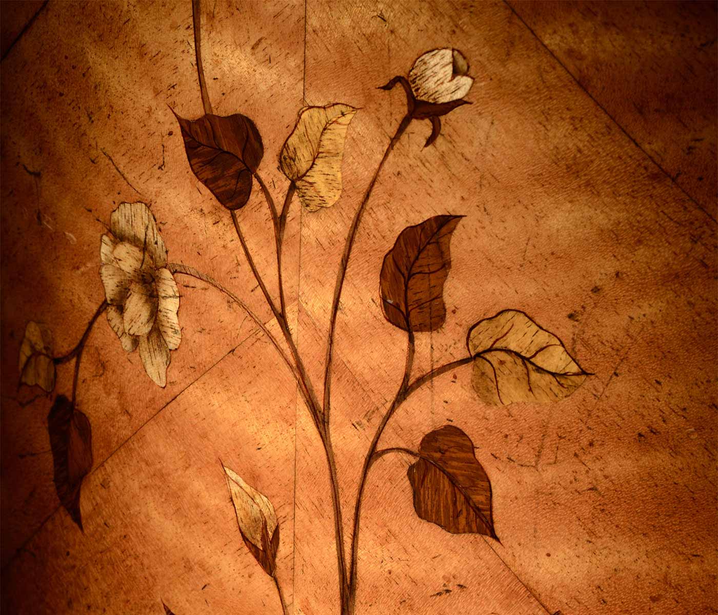 Art nouveau marquetry vanity unit (Satinwood)