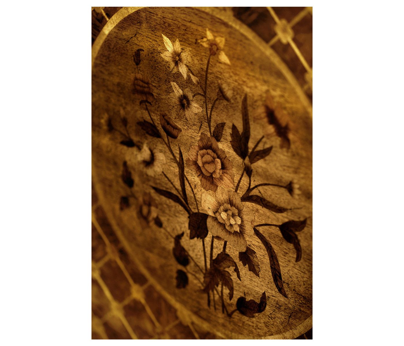 Windsor Floral Marquetry & Parquetry Small Chest of Drawers