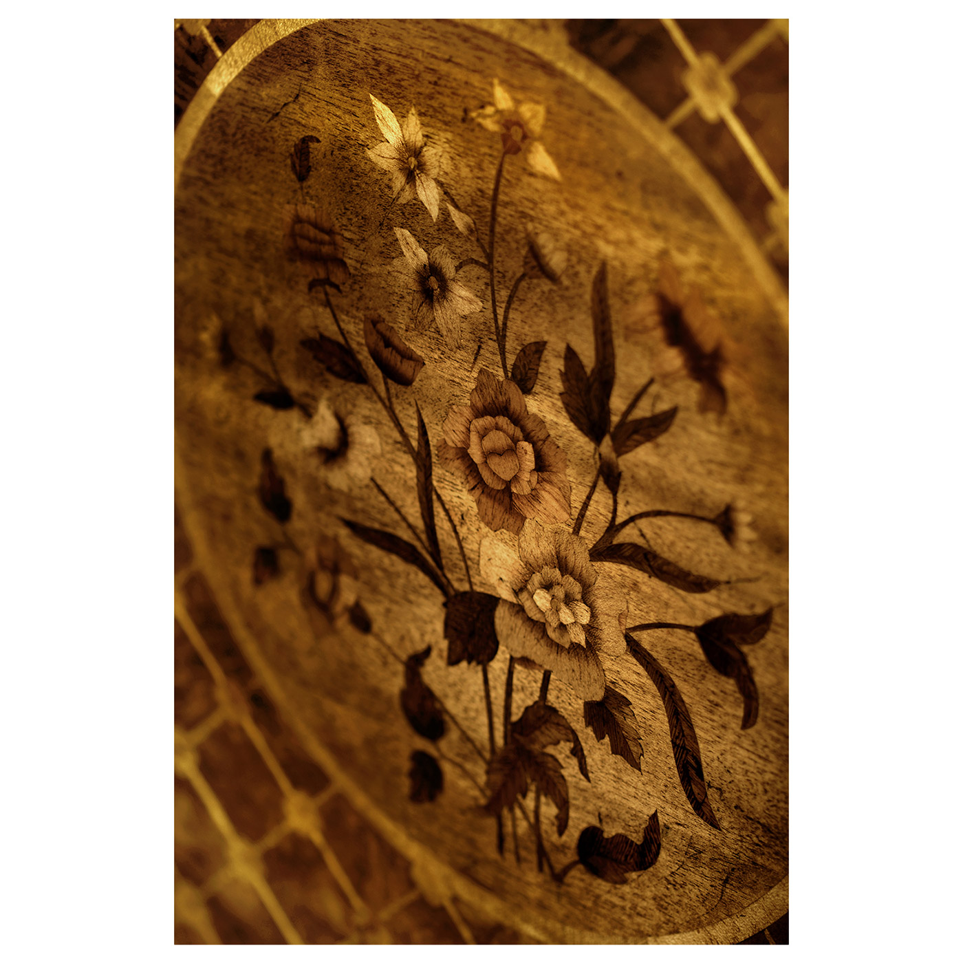 Windsor Floral Marquetry & Parquetry Small Chest of Drawers