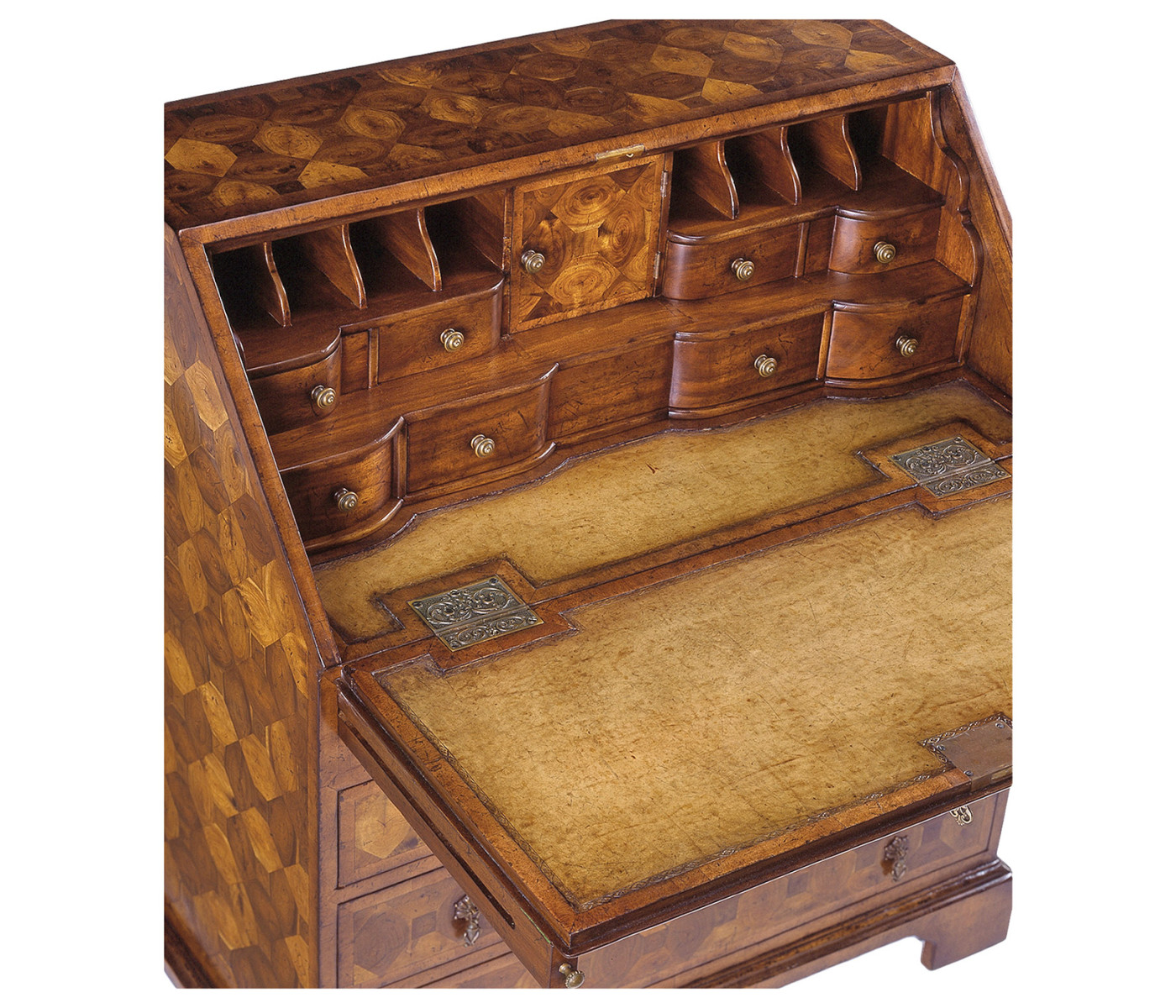 William & Mary Walnut & Oyster Bureau