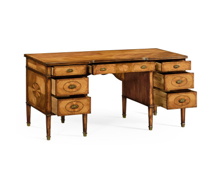 Sheraton satinwood pedesta Desk