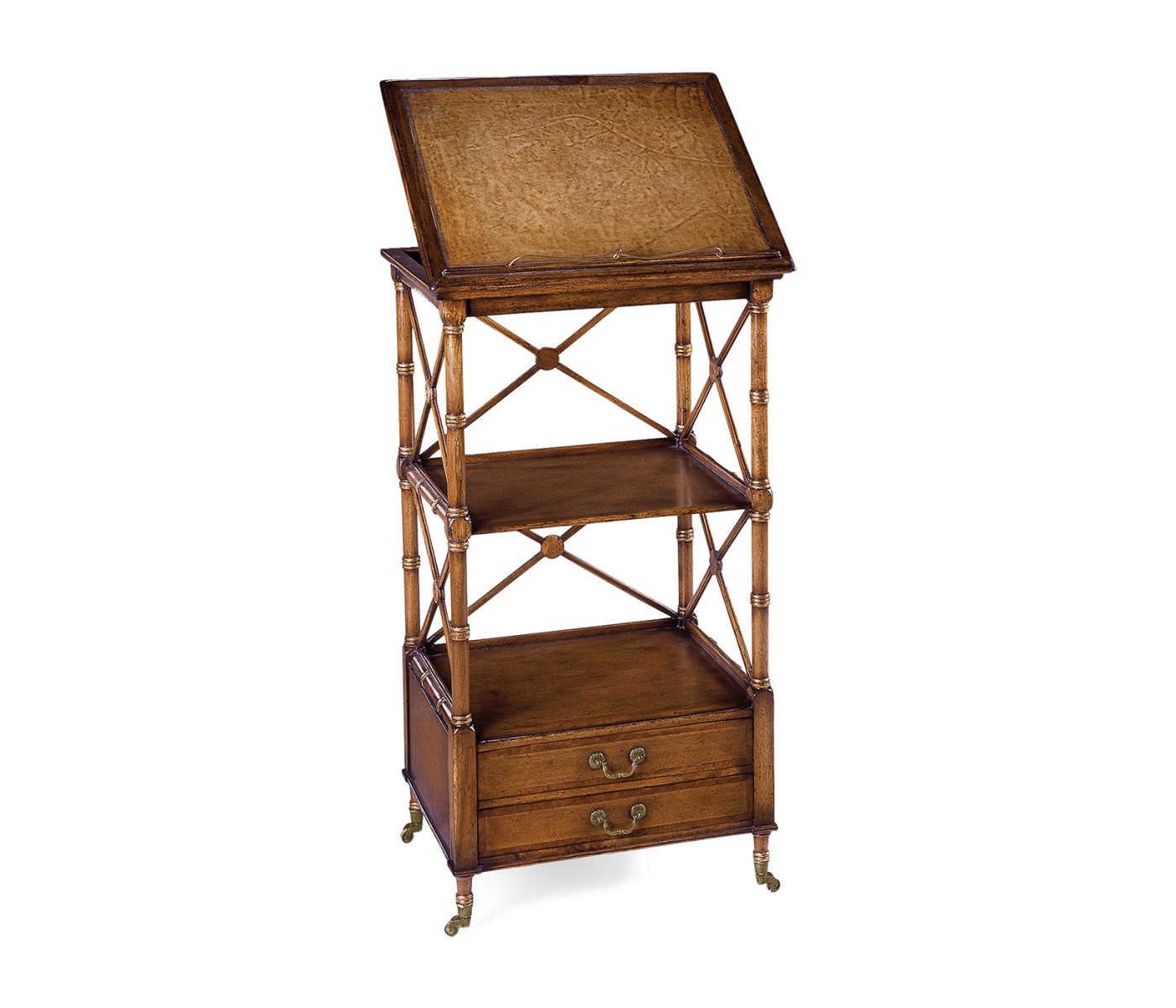 Hinged reading library stand (Walnut)