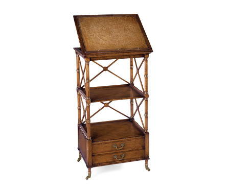 Hinged reading library stand (Walnut)