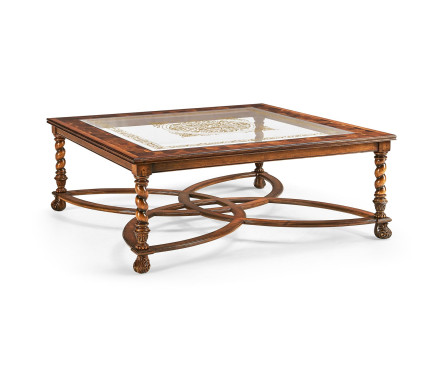 Square Oyster & Églomisé Coffee Table (52