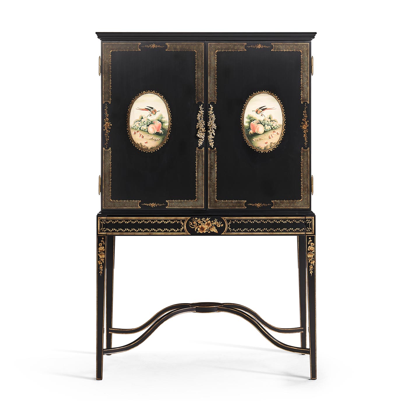 Black Painted Drinks Cabinet