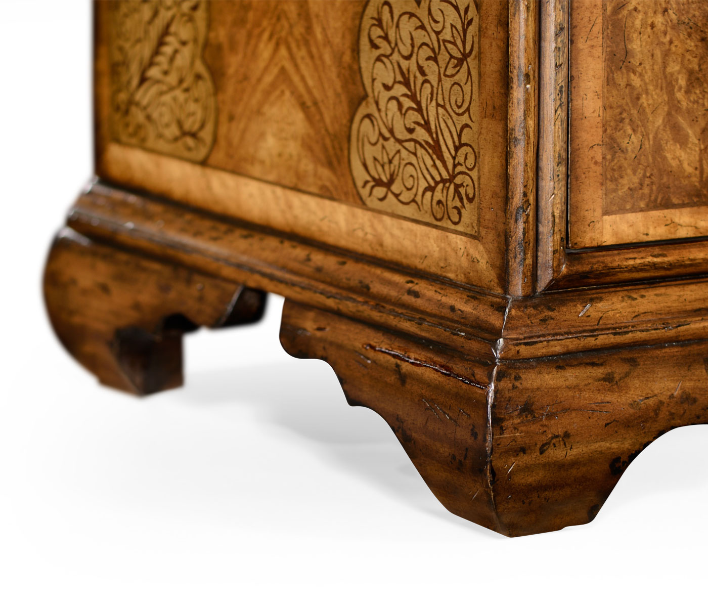 Light Walnut & Seaweed Escritoire Cabinet