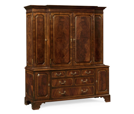 Large Gentleman's Mahogany Wardrobe with Drawers