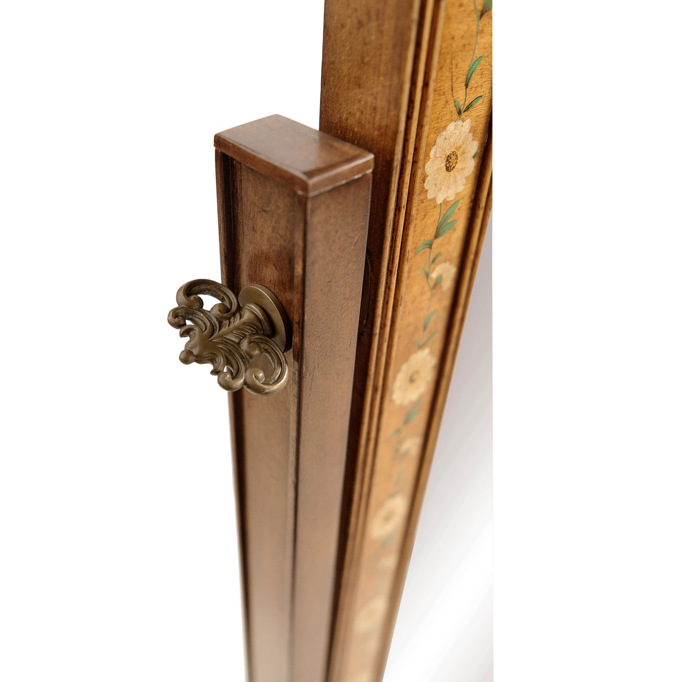 Satinwood & Painted Cheval Mirror (Full Length)