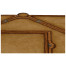 Walnut Leather Games Table with Geometric Inlays