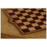 Walnut Leather Games Table with Geometric Inlays