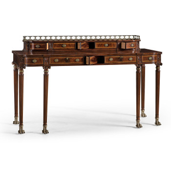 Buffet or Serving Table with Brass Gallery (Mahogany)
