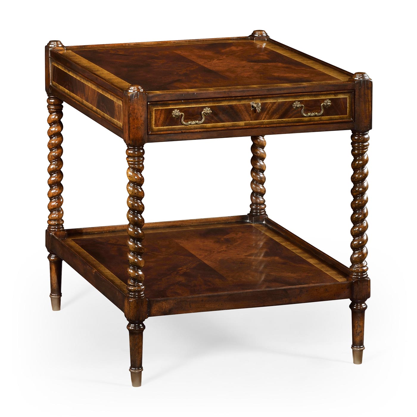 Regency Style Square Side Table (Mahogany)