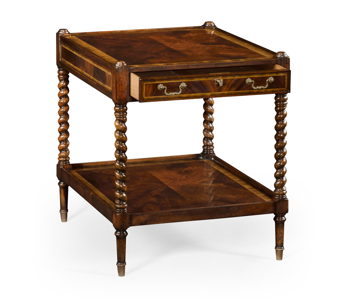 Regency Style Square Side Table (Mahogany)