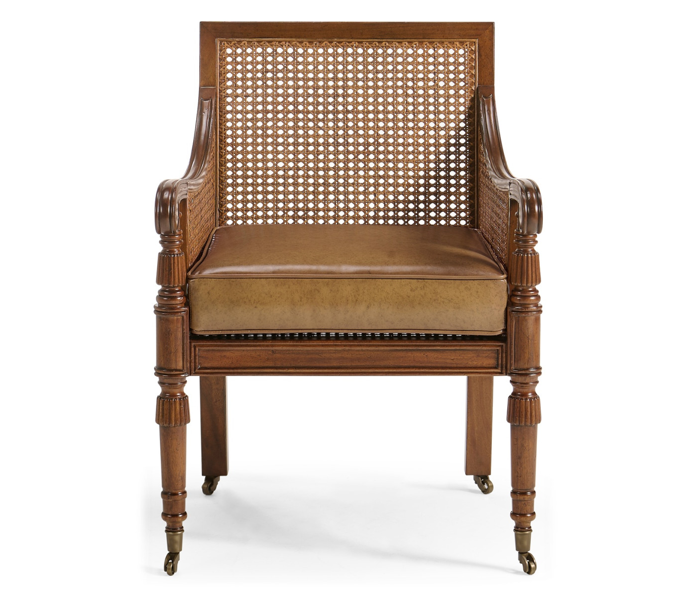 Walnut Caned Bergere Chair
