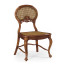 French Style Salon Side Chair with Caned Back
