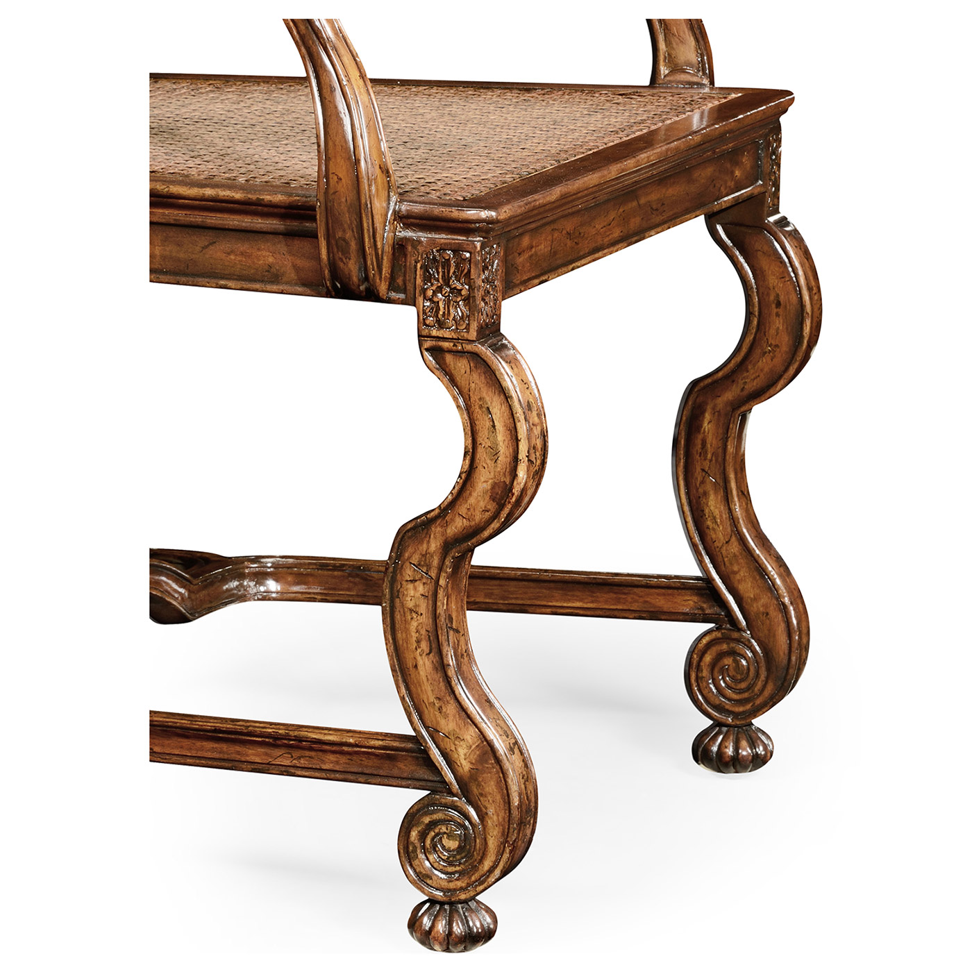 Continental chair with panelled caned back (Arm)