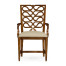 Walnut Serpentine Open Back Dining Arm Chair