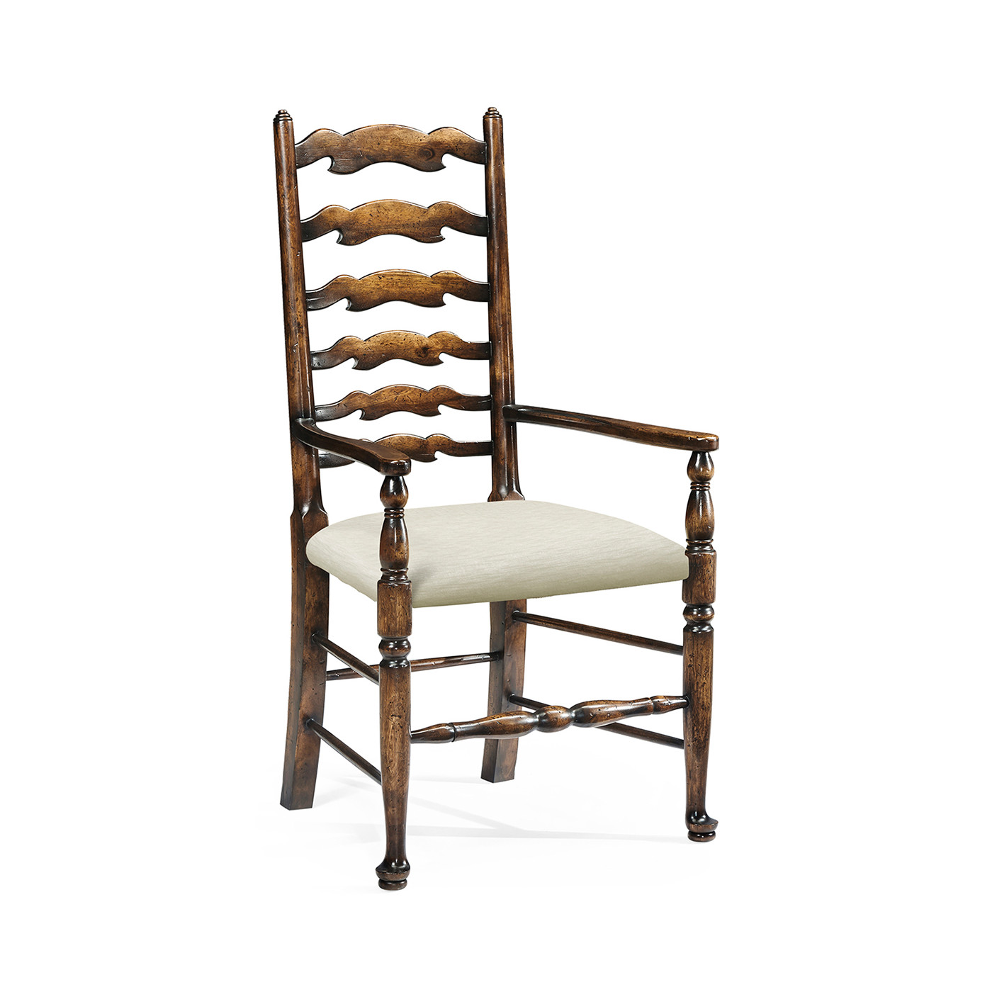Casual Ladderback Golden Ale Dining Arm Chair