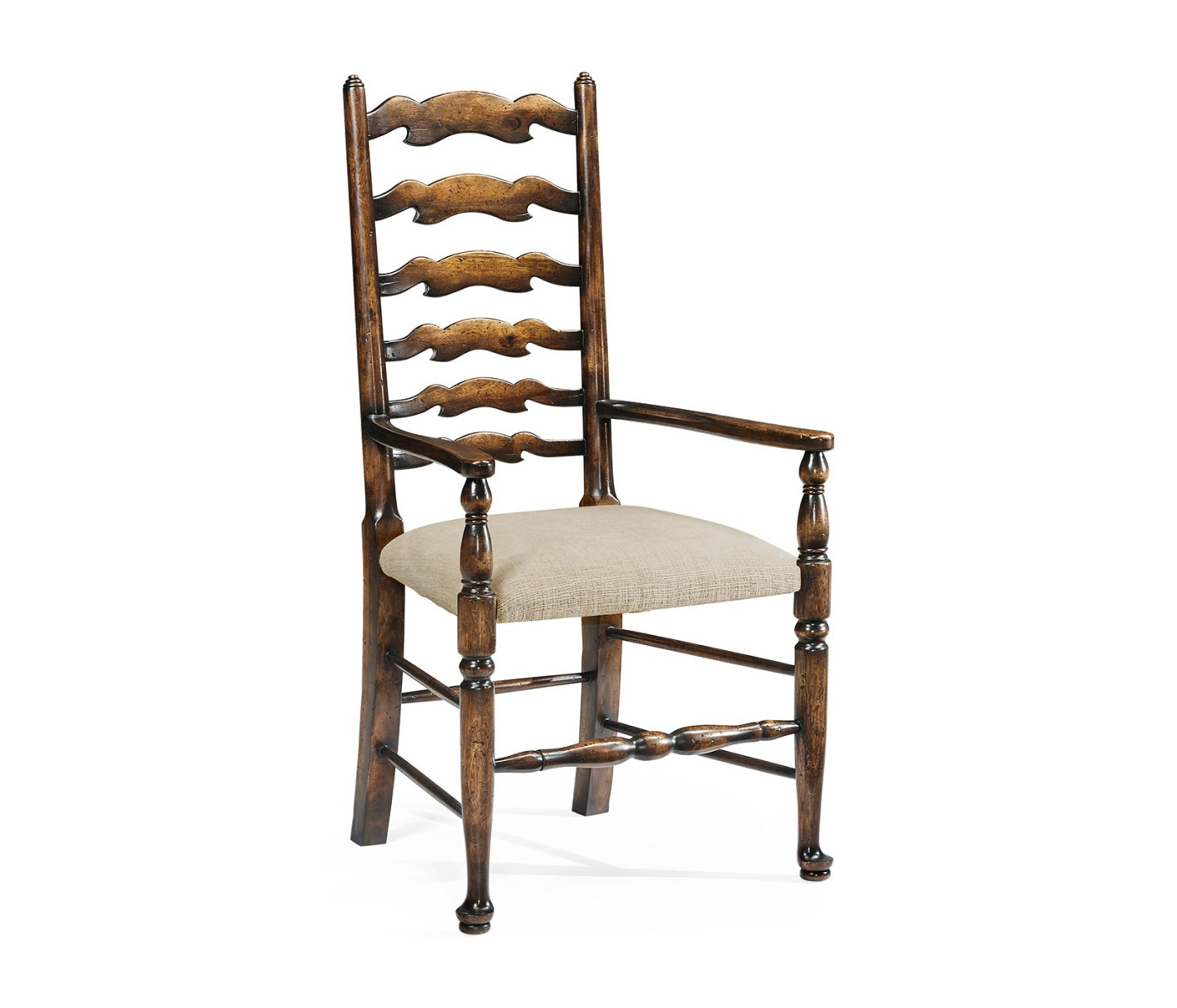 Casual Ladderback Golden Ale Dining Arm Chair