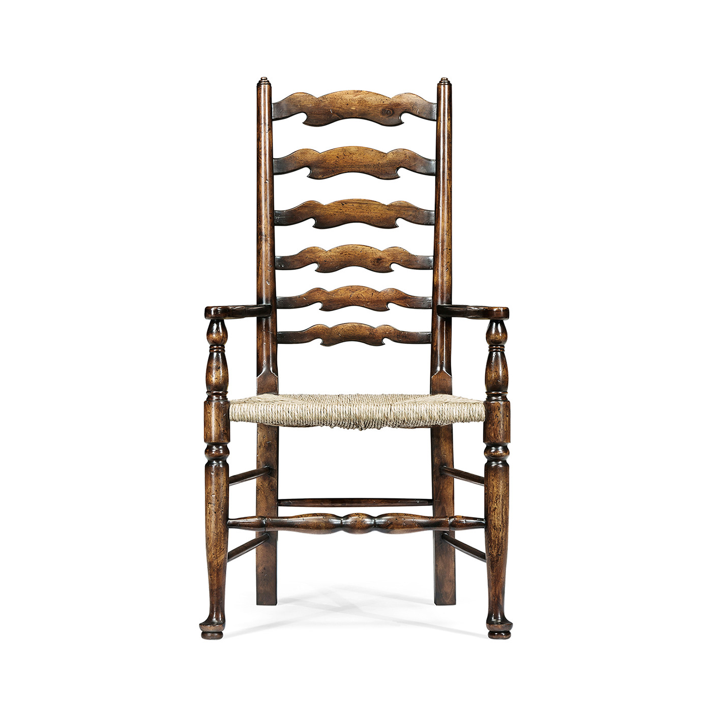 Casual Ladderback Golden Ale Dining Arm Chair