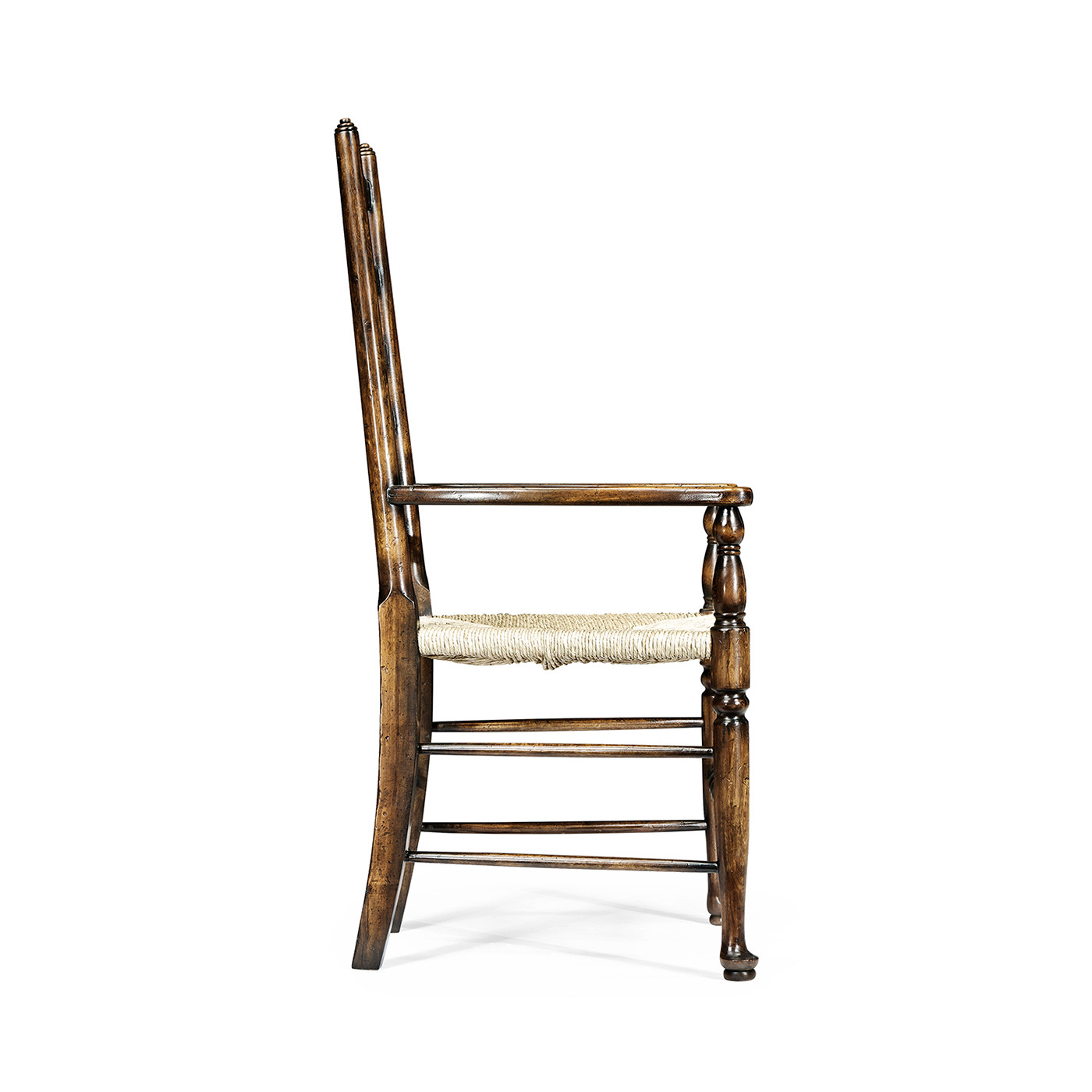 Casual Ladderback Golden Ale Dining Arm Chair