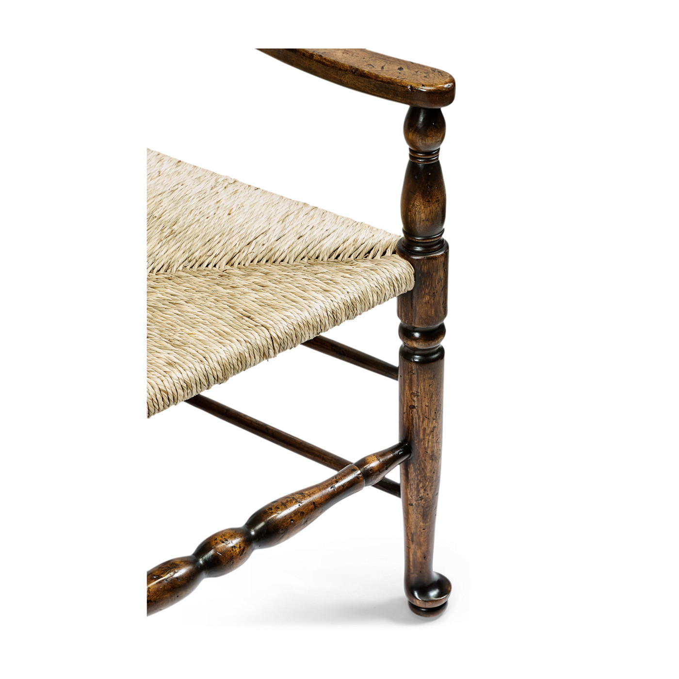 Casual Ladderback Golden Ale Dining Arm Chair