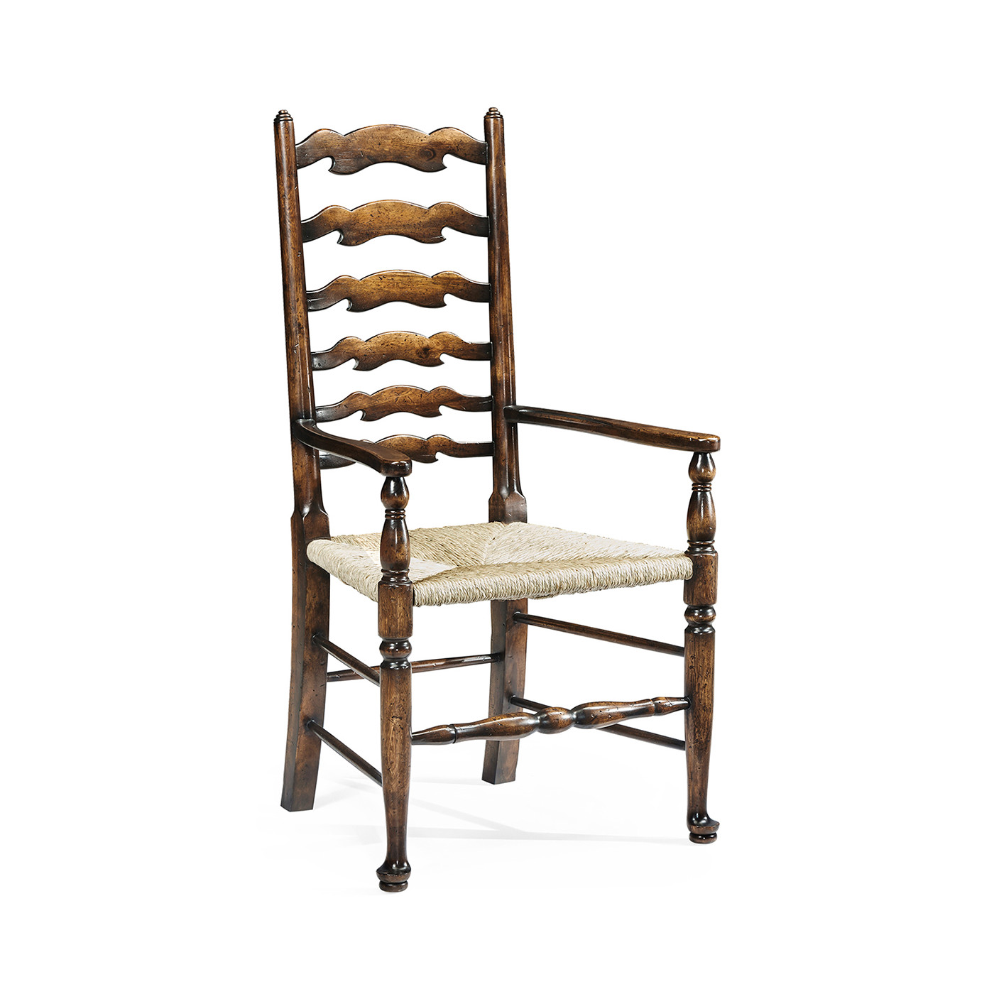 Casual Ladderback Golden Ale Dining Arm Chair