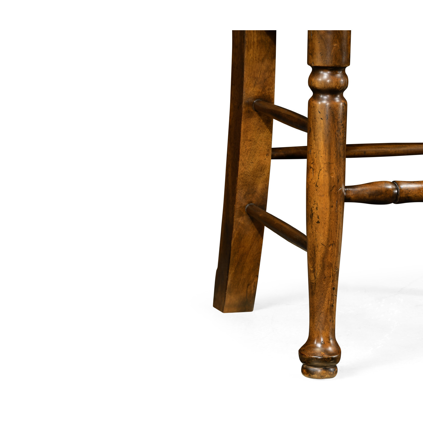 Traditional Ladderback Walnut Dining Arm Chair