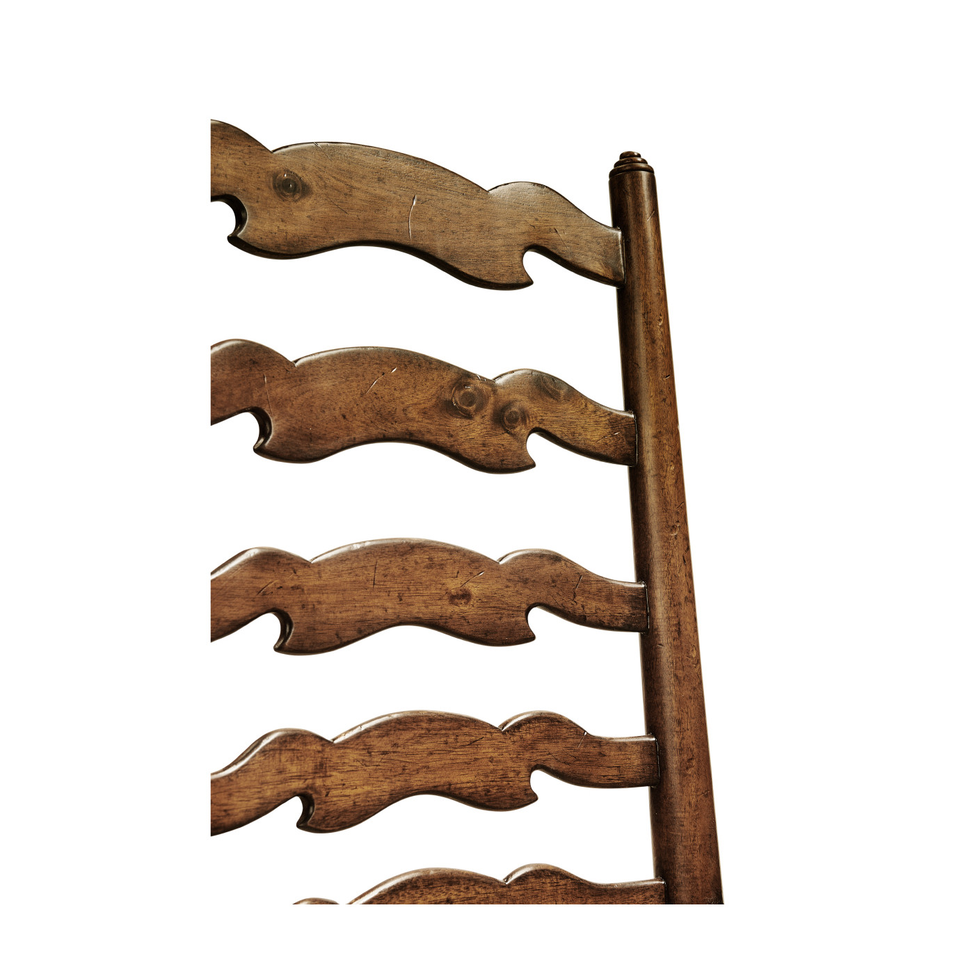 Traditional Ladderback Walnut Dining Arm Chair