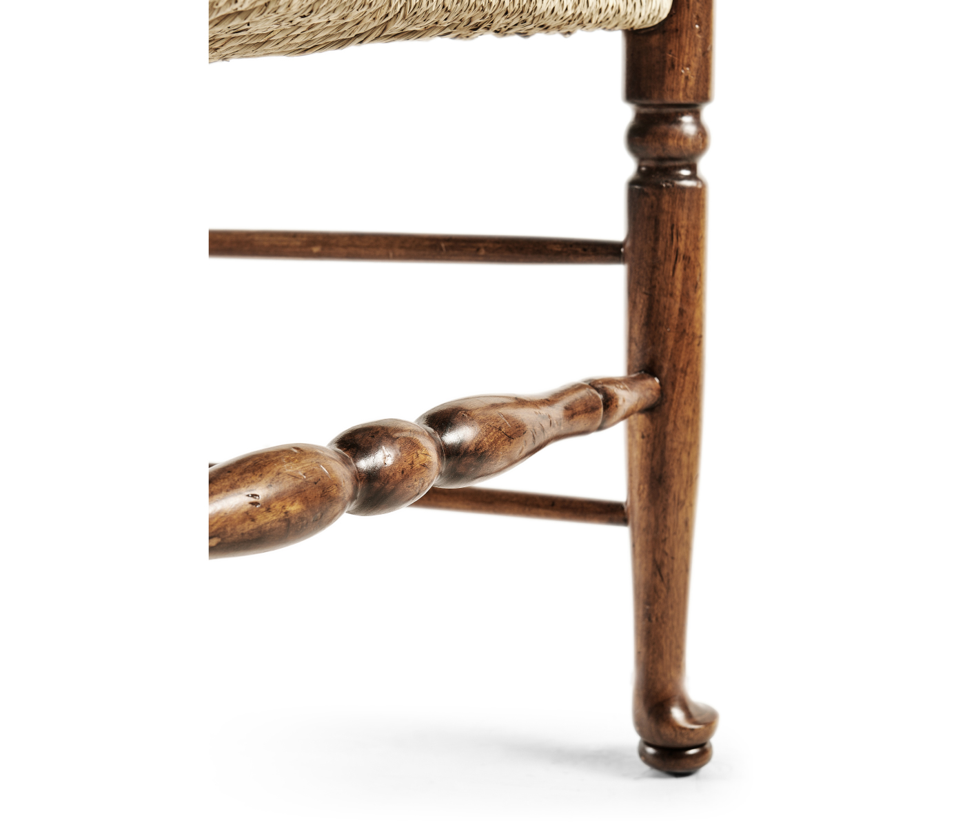 Traditional Ladderback Walnut Dining Arm Chair