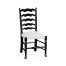 Traditional Ladderback Black Painted Dining Side Chair