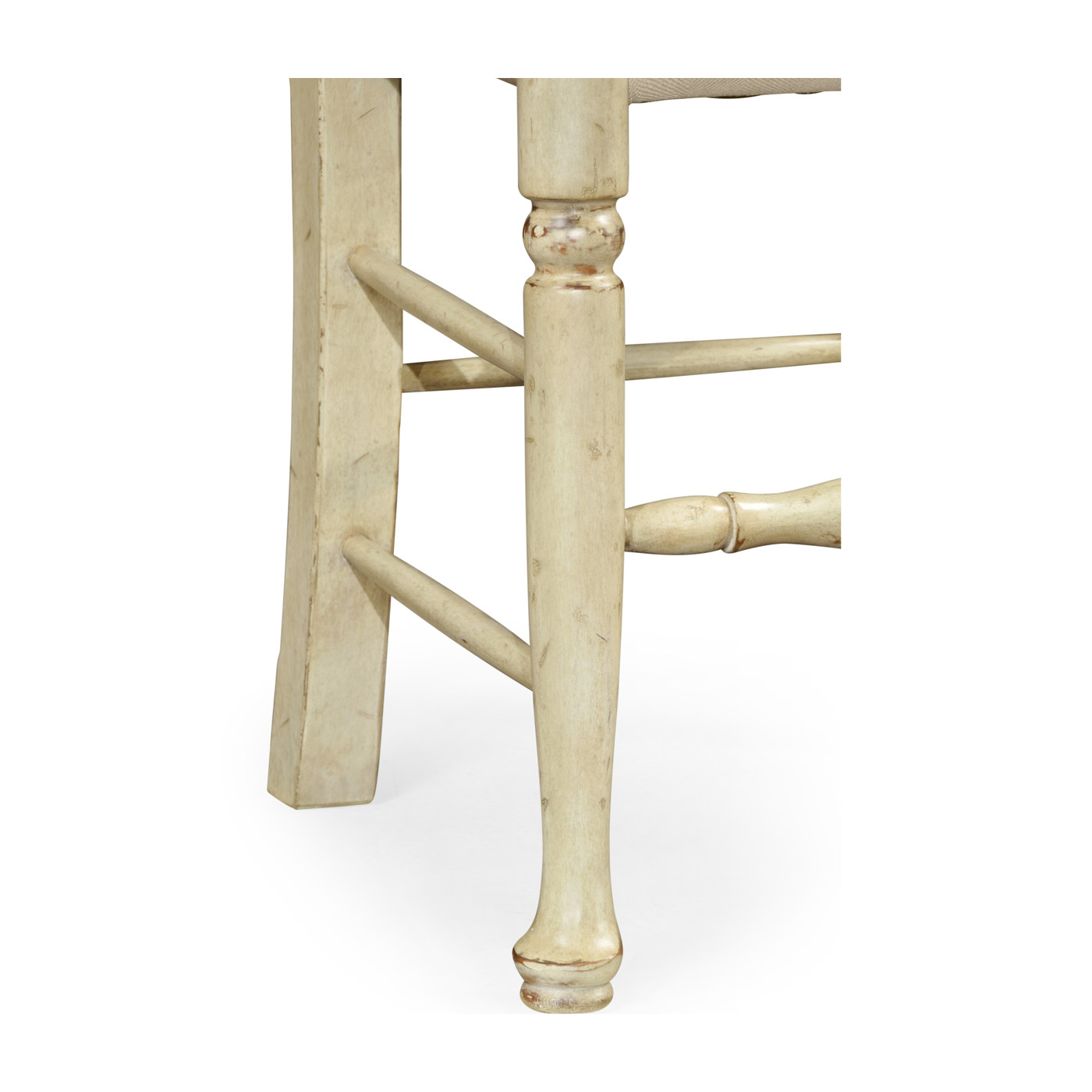 Traditional Ladderback Grey Painted Dining Side Chair