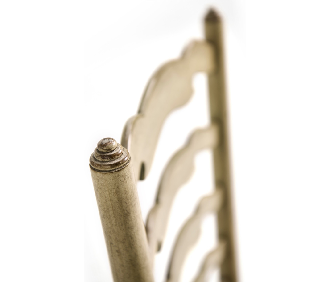 Traditional Ladderback Grey Painted Dining Side Chair