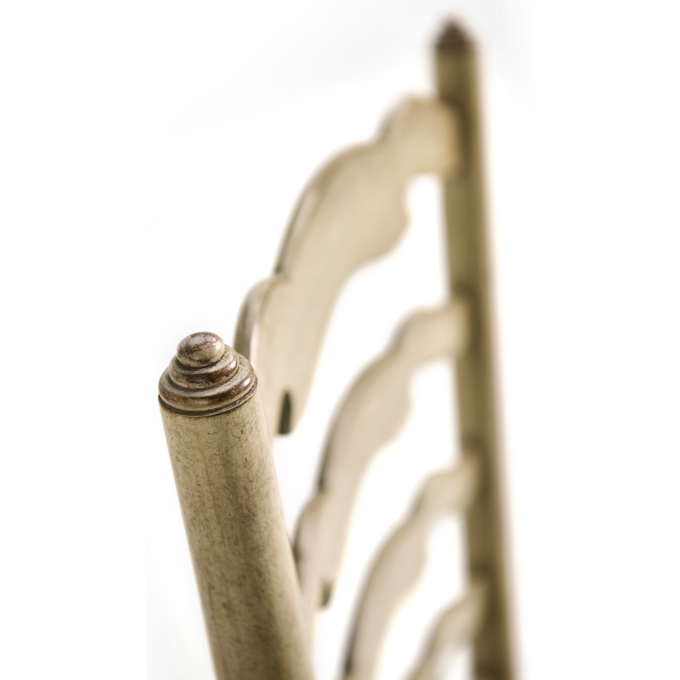 Traditional Ladderback Grey Painted Dining Side Chair