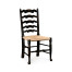 Traditional Ladderback Honey Black Dining Side Chair