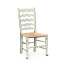 Traditional Ladderback White Painted Dining Side Chair