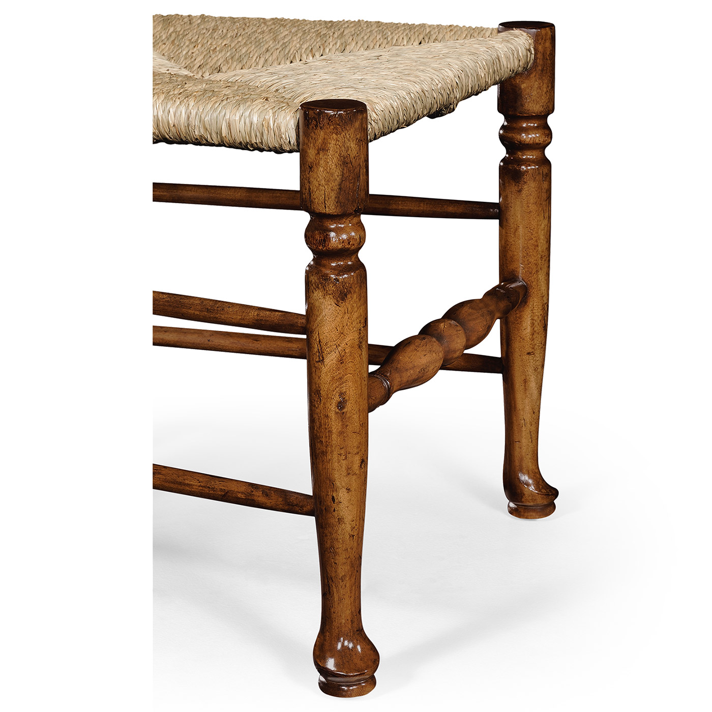 Traditional Ladderback Walnut Dining Side Chair