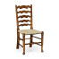 Traditional Ladderback Walnut Dining Side Chair