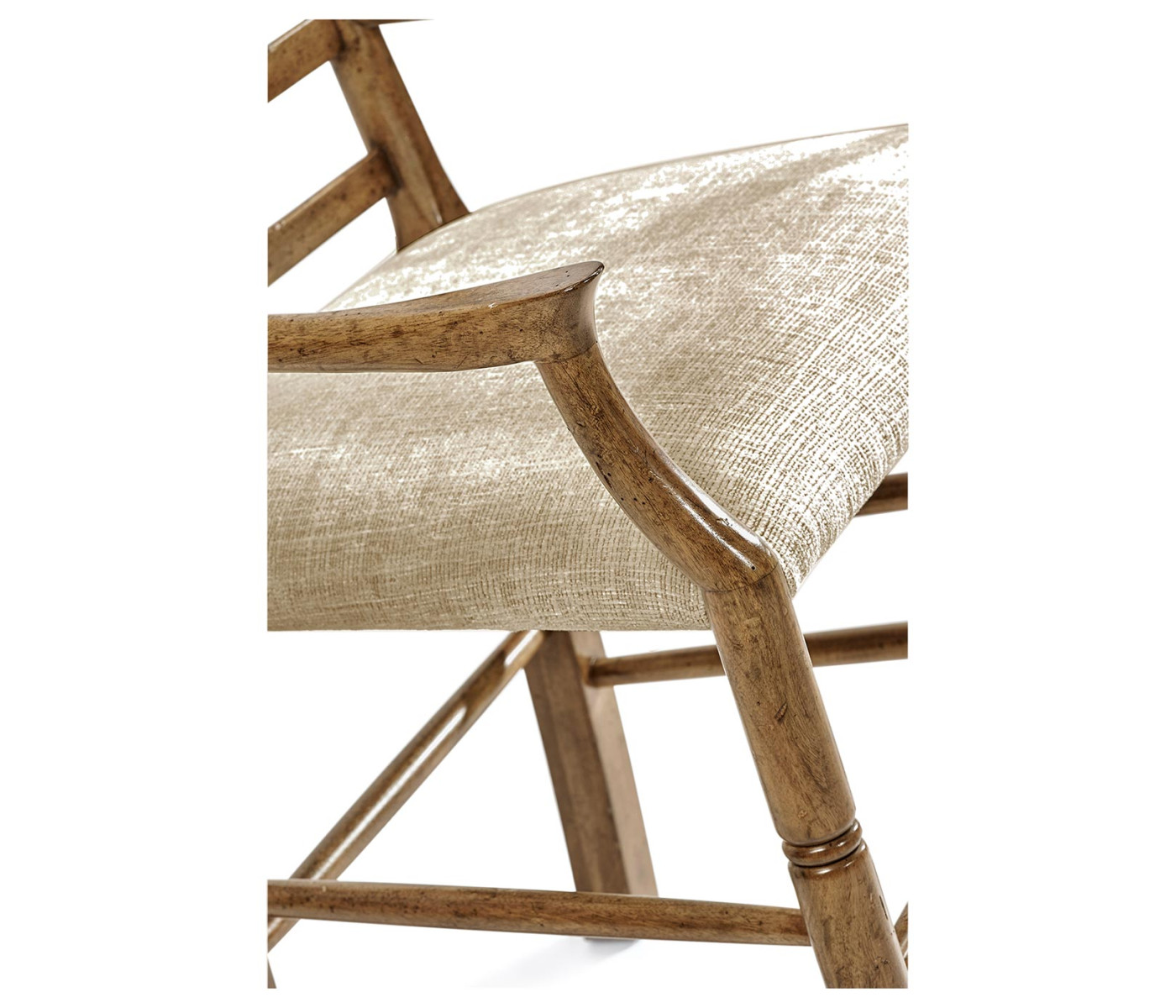 Casual Triangular Ladderback Arm Chair