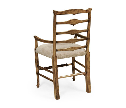 Casual Triangular Ladderback Arm Chair