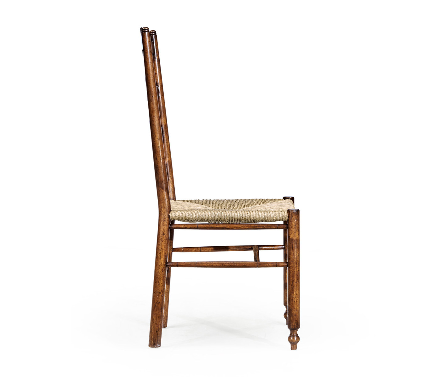 Ladder Back Country Side Chair with Rushed Seat