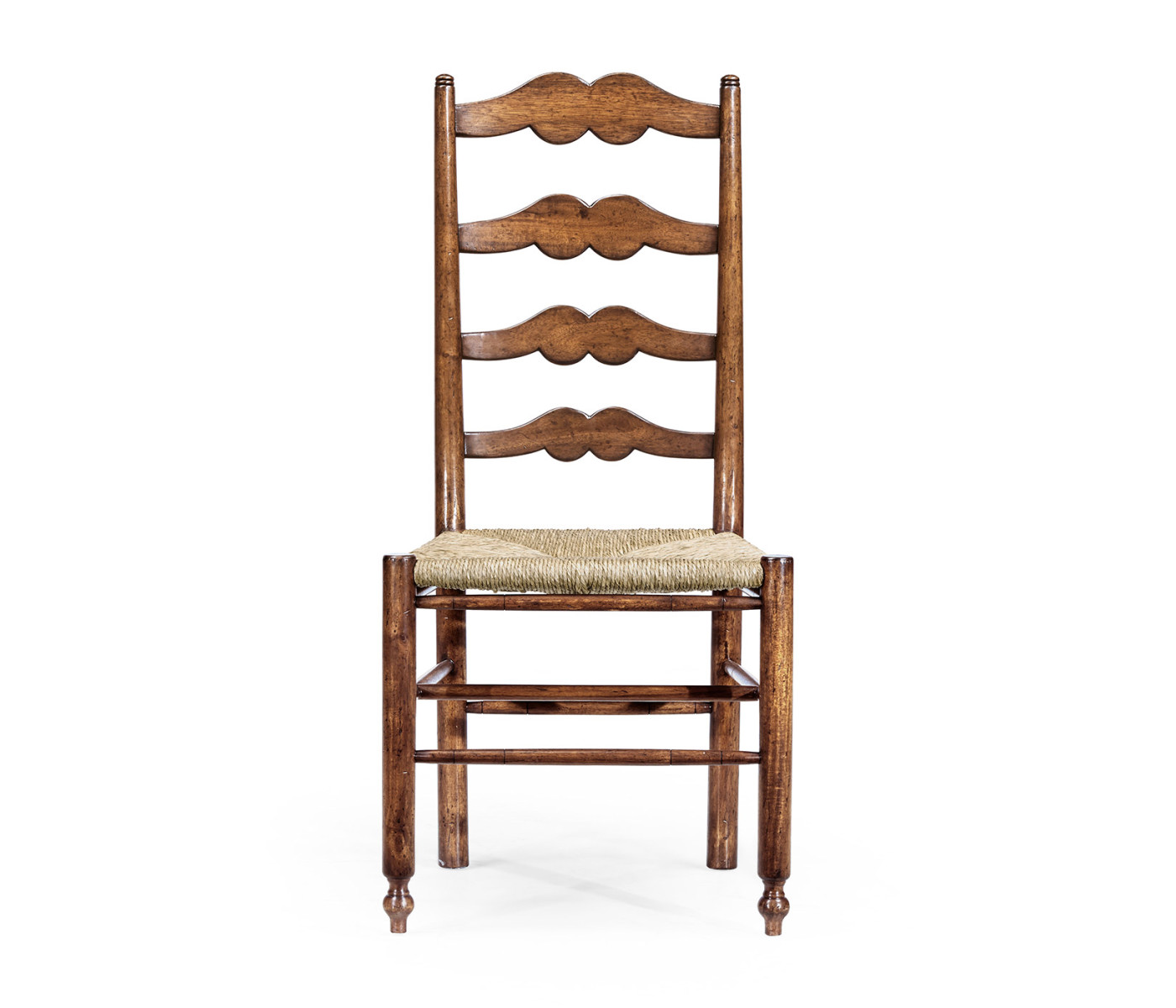 Ladder Back Country Side Chair with Rushed Seat