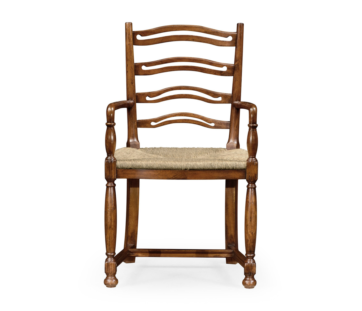 Ladder Back Walnut Chair with Pierced Slats (Arm)