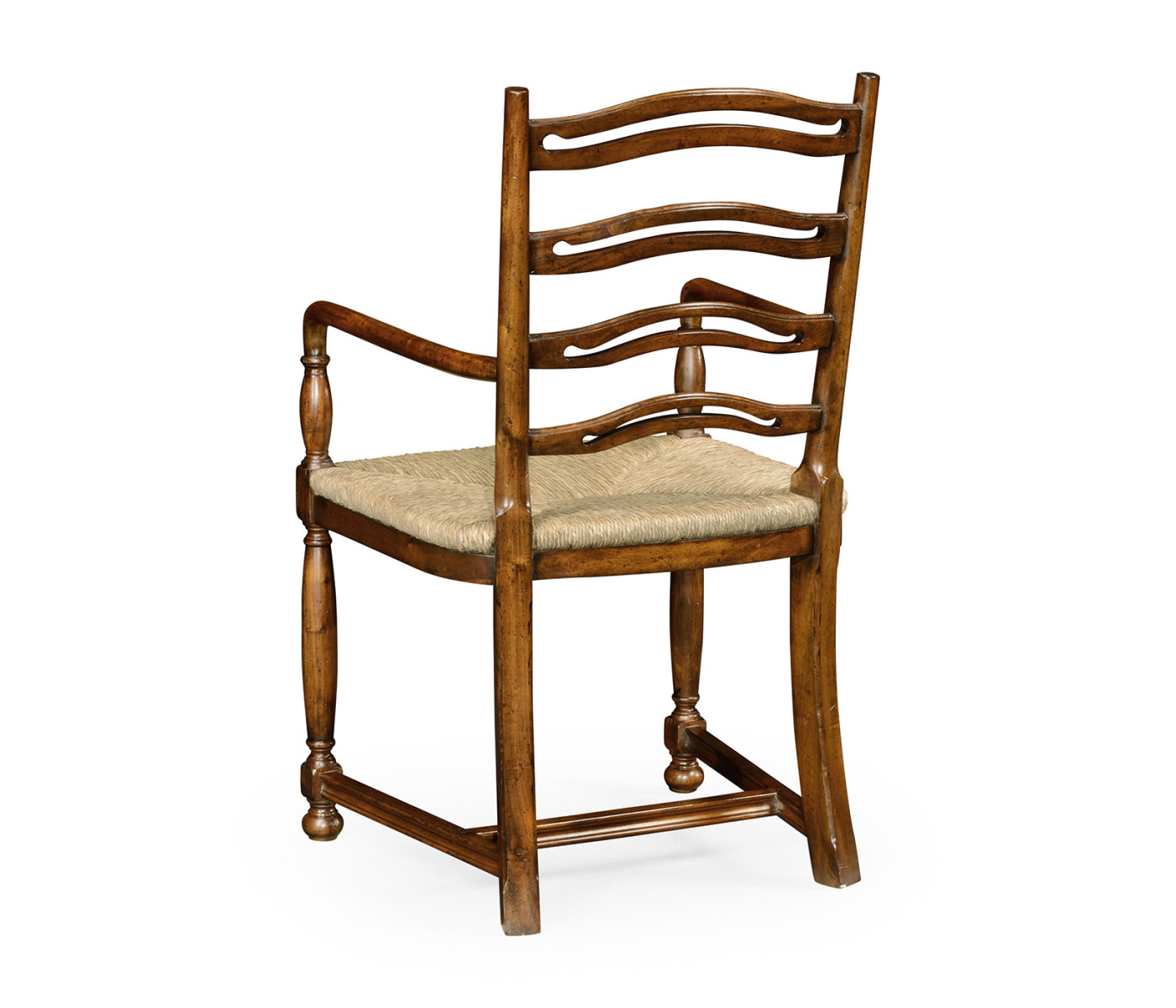 Ladder Back Walnut Chair with Pierced Slats (Arm)