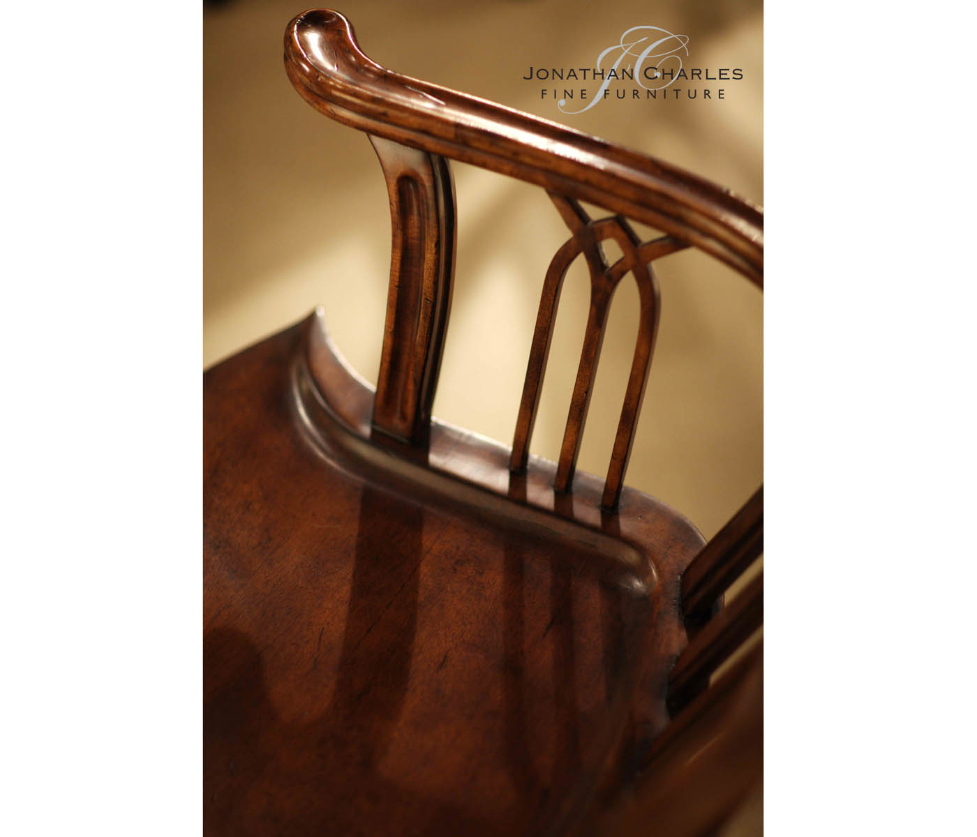 Gothic Windsor Walnut Arm Chair