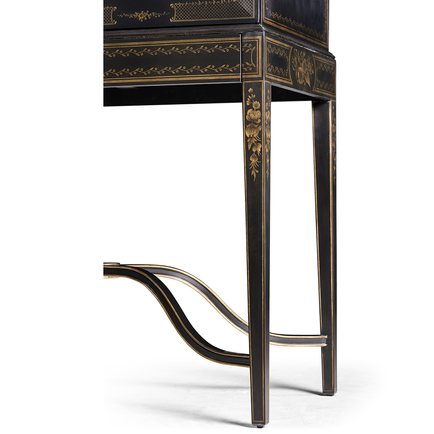Formal Black & Gold Drinks Cabinet